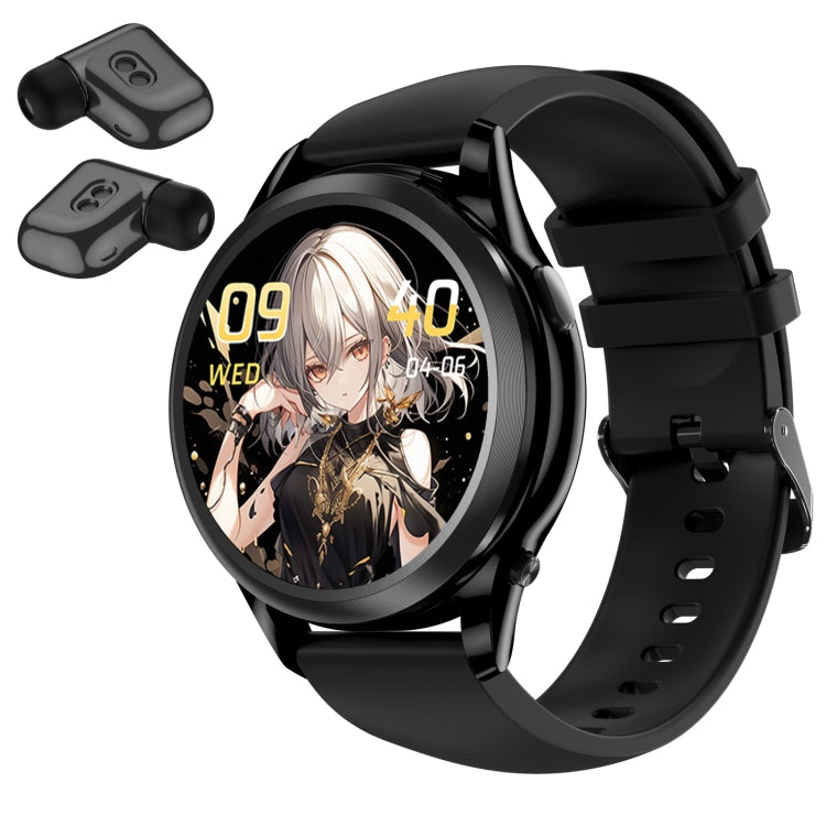 X17 mini 1.27 inch IP67 Waterproof 2 in 1 Bluetooth Earphone Smart Watch(Black) by bashfashion
