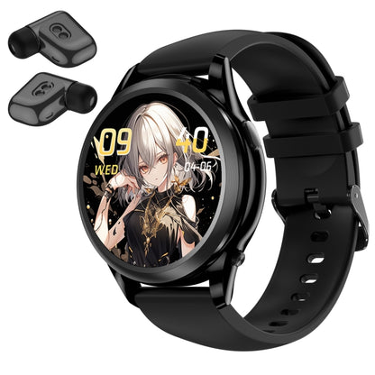 X17 mini 1.27 inch IP67 Waterproof 2 in 1 Bluetooth Earphone Smart Watch(Black) by bashfashion