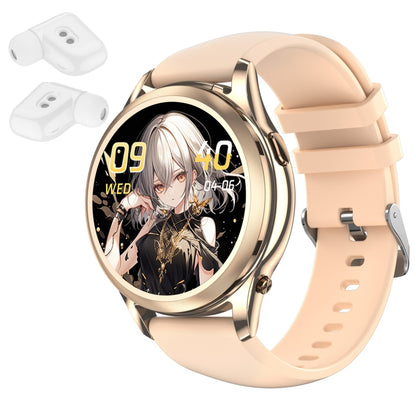 X17 mini 1.27 inch IP67 Waterproof 2 in 1 Bluetooth Earphone Smart Watch(Gold) by bashfashion