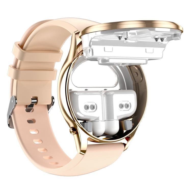 X17 mini 1.27 inch IP67 Waterproof 2 in 1 Bluetooth Earphone Smart Watch(Gold) by bashfashion
