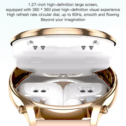 X17 mini 1.27 inch IP67 Waterproof 2 in 1 Bluetooth Earphone Smart Watch(Gold) by bashfashion
