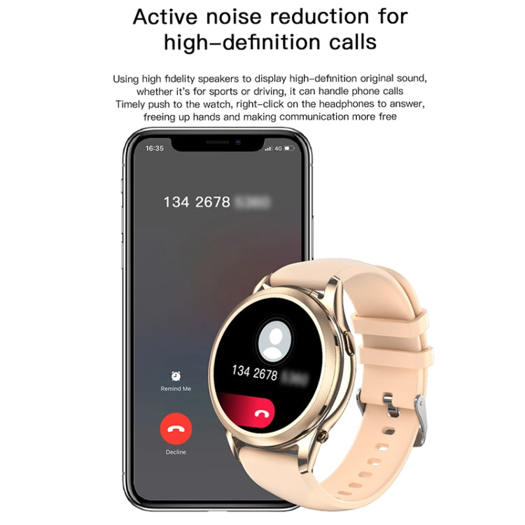 X17 mini 1.27 inch IP67 Waterproof 2 in 1 Bluetooth Earphone Smart Watch(Gold) by bashfashion