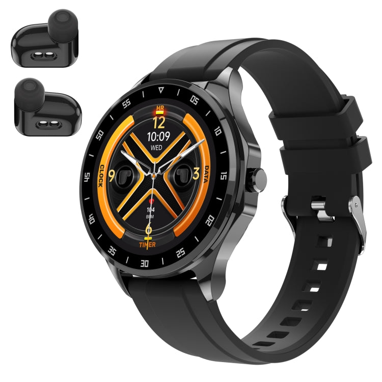 X20 1.43 inch IP67 Waterproof 2 in 1 Bluetooth Earphone Smart Watch(Black) by bashfashion