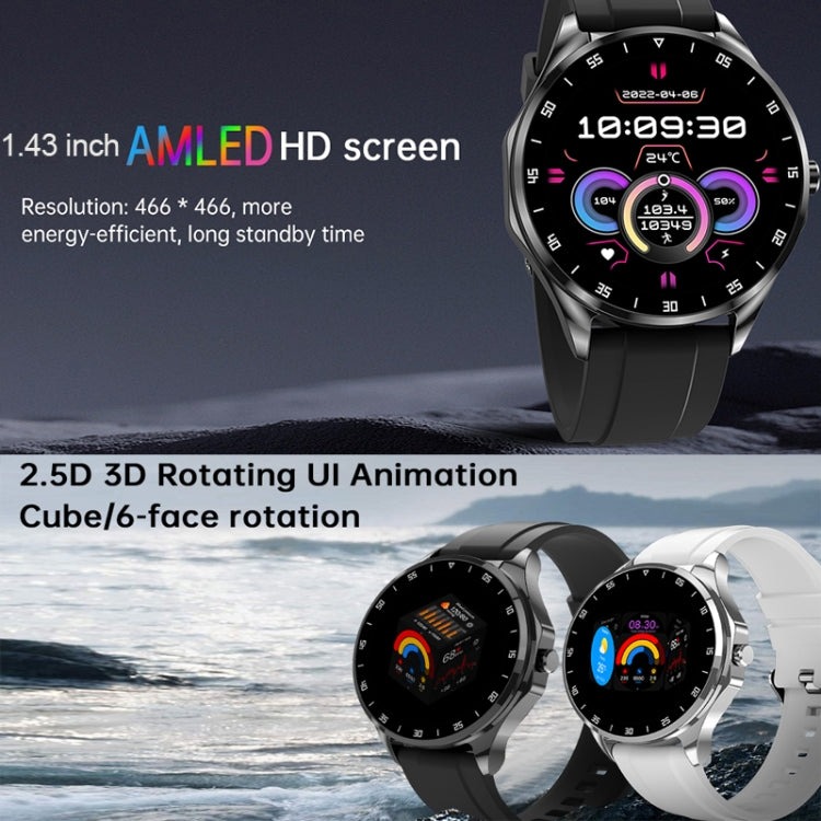 X20 1.43 inch IP67 Waterproof 2 in 1 Bluetooth Earphone Smart Watch(White) by bashfashion
