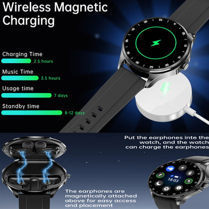 X20 1.43 inch IP67 Waterproof 2 in 1 Bluetooth Earphone Smart Watch(Black) by bashfashion