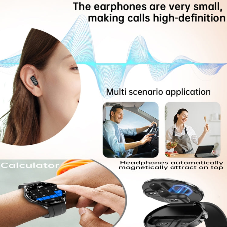 X20 1.43 inch IP67 Waterproof 2 in 1 Bluetooth Earphone Smart Watch(White) by bashfashion