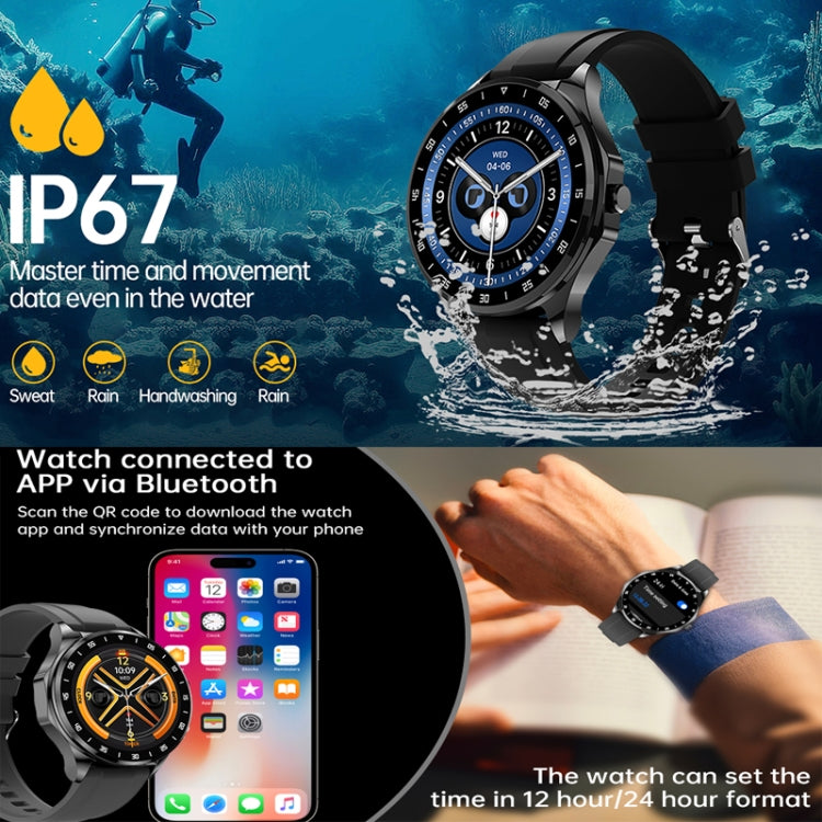 X20 1.43 inch IP67 Waterproof 2 in 1 Bluetooth Earphone Smart Watch(Black) by bashfashion