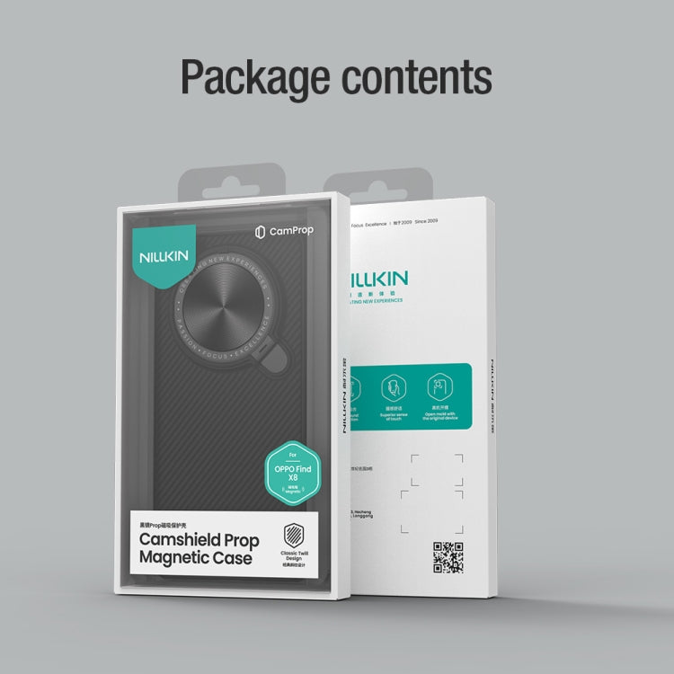 For OPPO Find X8 NILLKIN CamShield Prop MagSafe Magnetic PC Phone Case(Black) by NILLKIN