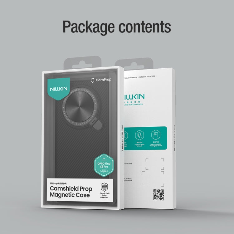 For OPPO Find X8 Pro NILLKIN CamShield Prop MagSafe Magnetic PC Phone Case(Black) by NILLKIN