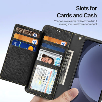 For Samsung Galaxy S25 5G DUX DUCIS Lawa Series 2 in 1 Wallet Zipper Detachable MagSafe Phone Case with Lanyard(Black) by DUX DUCIS