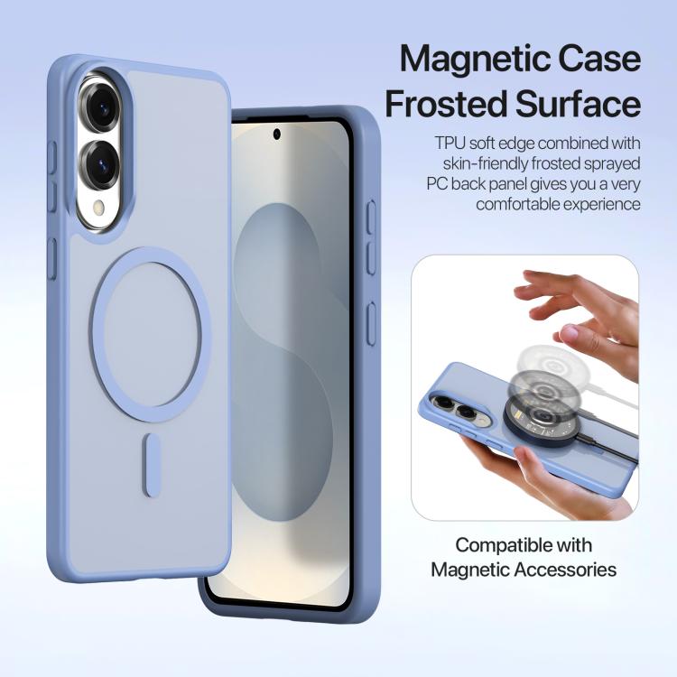 For Samsung Galaxy S25 Edge 5G DUX DUCIS Lawa Series 2 in 1 Wallet Zipper Detachable MagSafe Phone Case with Lanyard(Light Blue) by DUX DUCIS