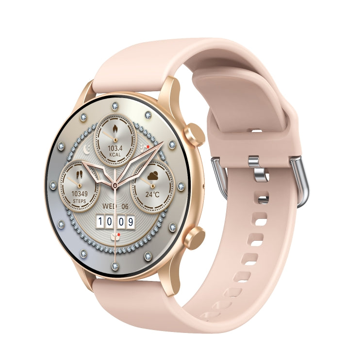 CY19 1.32 inch AMOLED Screen Silicone Strap Smart Watch, Blood Oxygen/Blood Pressure/Heart Rate(Pink) by bashfashion