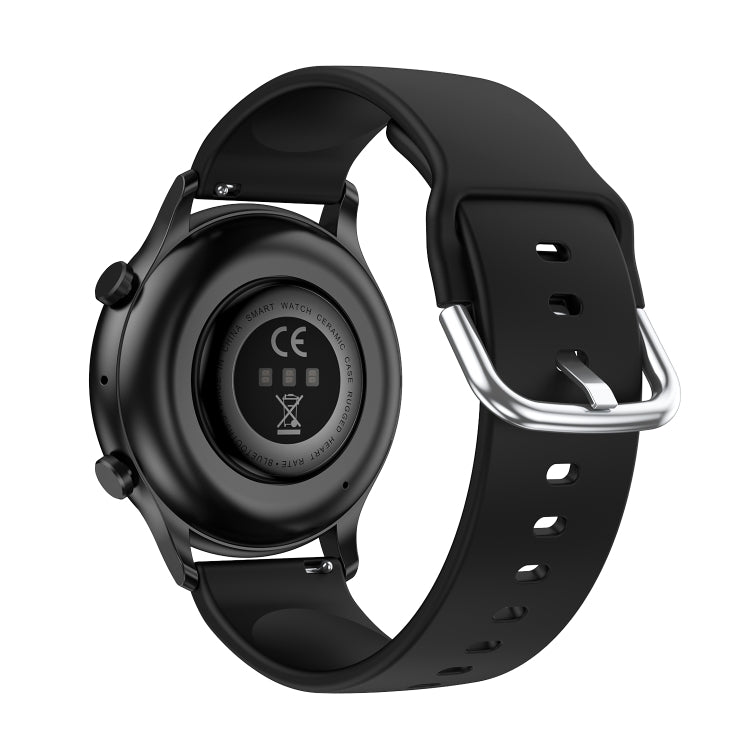 CY19 1.32 inch AMOLED Screen Silicone Strap Smart Watch, Blood Oxygen/Blood Pressure/Heart Rate(Black) by bashfashion