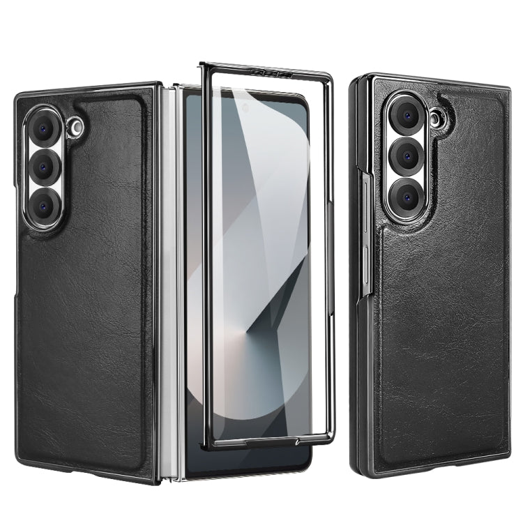 For Samsung Galaxy Z Fold6 VIETAO Integrated MagSafe PU Phone Case(Black) by VIETAO