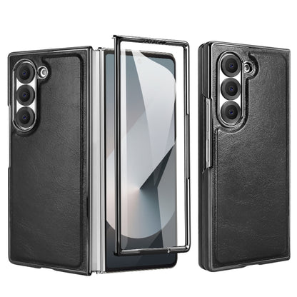 For Samsung Galaxy Z Fold5 VIETAO Integrated MagSafe PU Phone Case(Black) by VIETAO