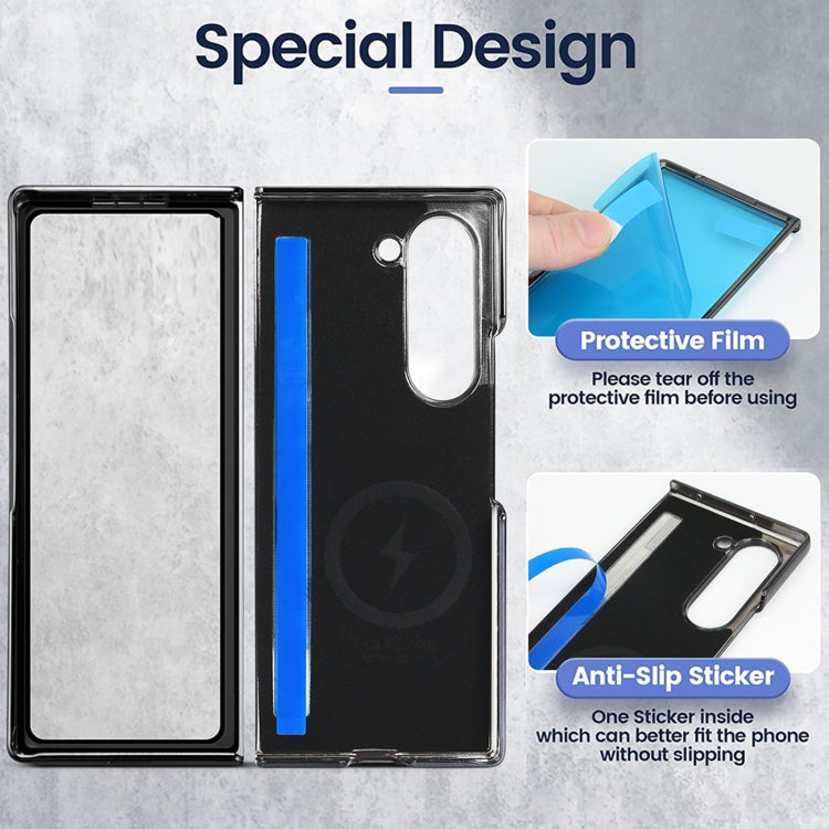 For Samsung Galaxy Z Fold5 VIETAO Integrated MagSafe PU Phone Case(Black) by VIETAO