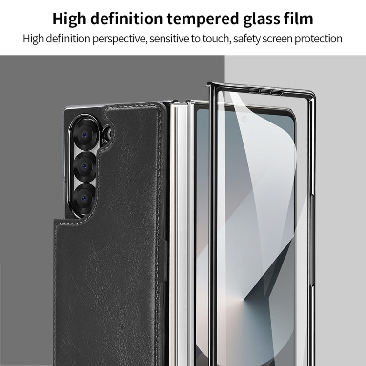 For Samsung Galaxy Z Fold5 VIETAO Integrated RFID MagSafe Detachable PU Phone Case(Black) by VIETAO