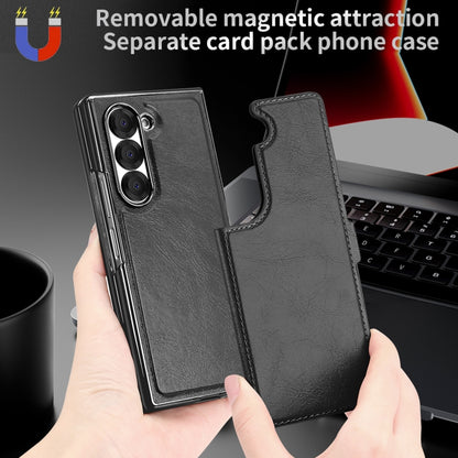 For Samsung Galaxy Z Fold5 VIETAO Integrated RFID MagSafe Detachable PU Phone Case(Black) by VIETAO