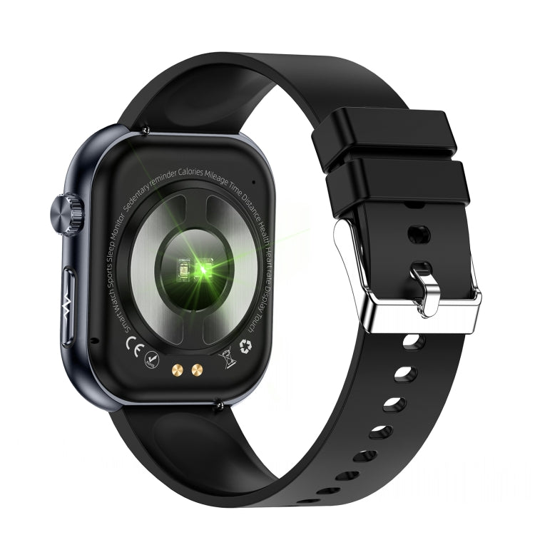 ET587 1.95 inch AMOLED Screen Smart Watch, ECG Electrocardiogram/Blood Sugar Monitoring(Black) by bashfashion