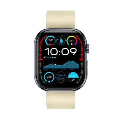 ET587 1.95 inch AMOLED Screen Smart Watch, ECG Electrocardiogram/Blood Sugar Monitoring(Yellow) by bashfashion