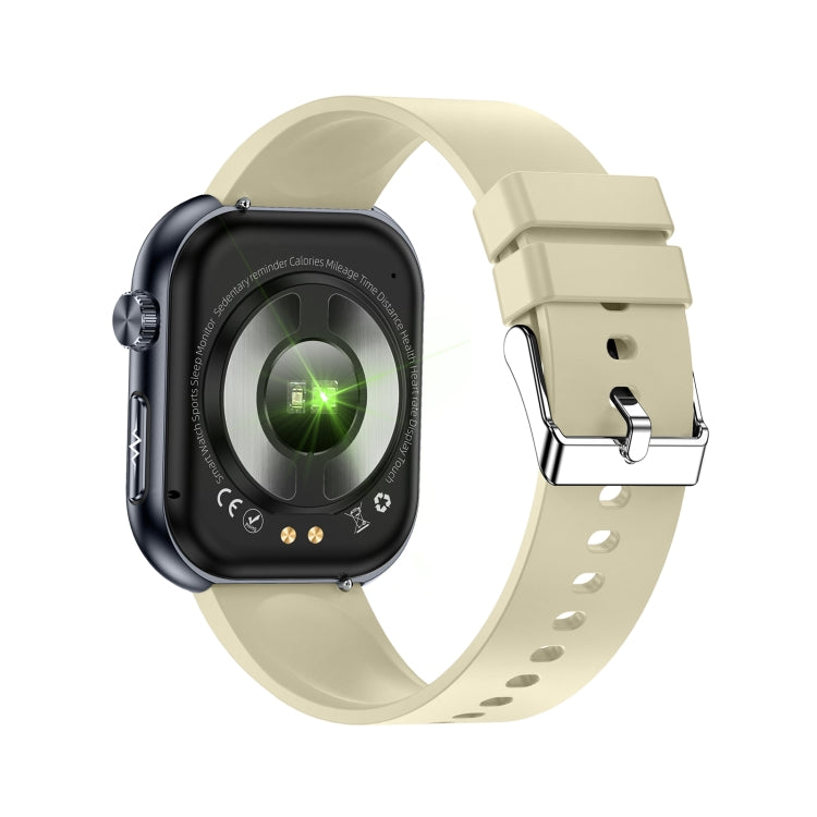 ET587 1.95 inch AMOLED Screen Smart Watch, ECG Electrocardiogram/Blood Sugar Monitoring(Yellow) by bashfashion