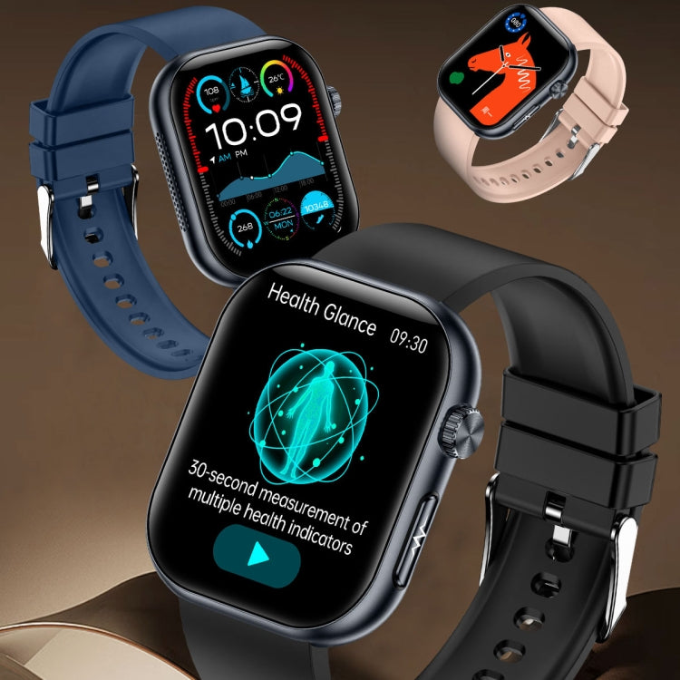 ET587 1.95 inch AMOLED Screen Smart Watch, ECG Electrocardiogram/Blood Sugar Monitoring(Blue) by bashfashion