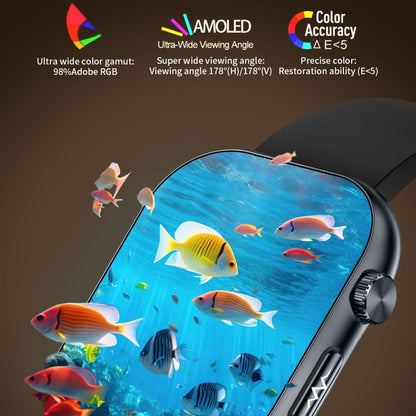 ET587 1.95 inch AMOLED Screen Smart Watch, ECG Electrocardiogram/Blood Sugar Monitoring(Red) by bashfashion