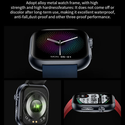 ET587 1.95 inch AMOLED Screen Smart Watch, ECG Electrocardiogram/Blood Sugar Monitoring(Black) by bashfashion