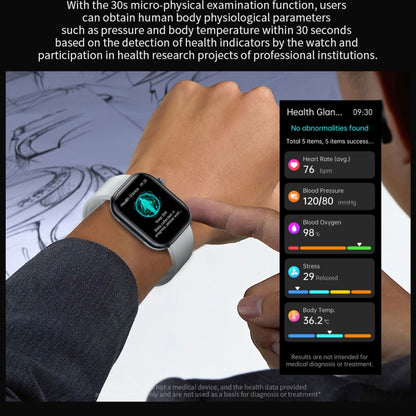 ET587 1.95 inch AMOLED Screen Smart Watch, ECG Electrocardiogram/Blood Sugar Monitoring(Grey) by bashfashion