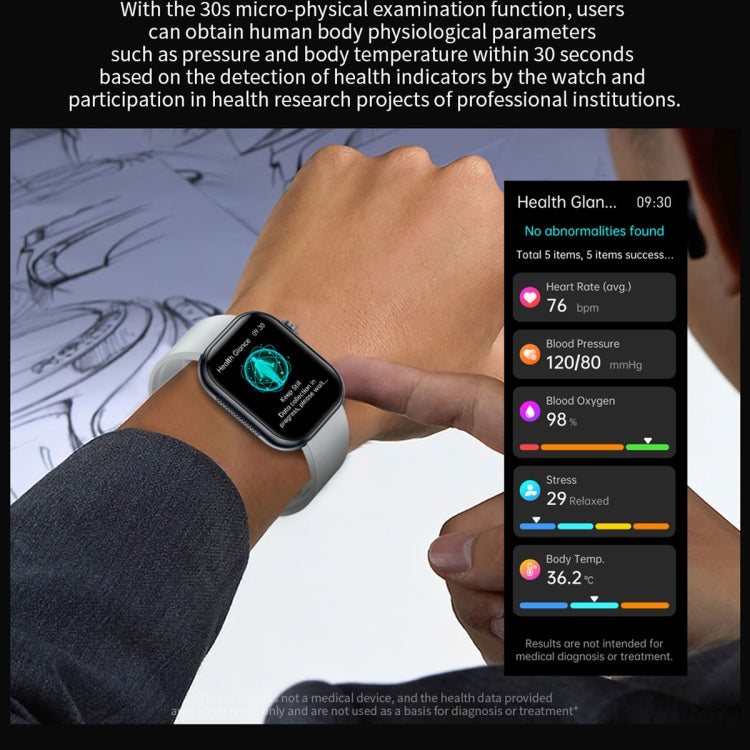 ET587 1.95 inch AMOLED Screen Smart Watch, ECG Electrocardiogram/Blood Sugar Monitoring(Yellow) by bashfashion