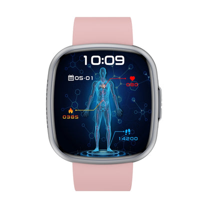 ET593 1.75 inch IPS Square Screen Smart Watch, ECG Electrocardiogram / Blood Sugar Monitoring(Pink) by bashfashion