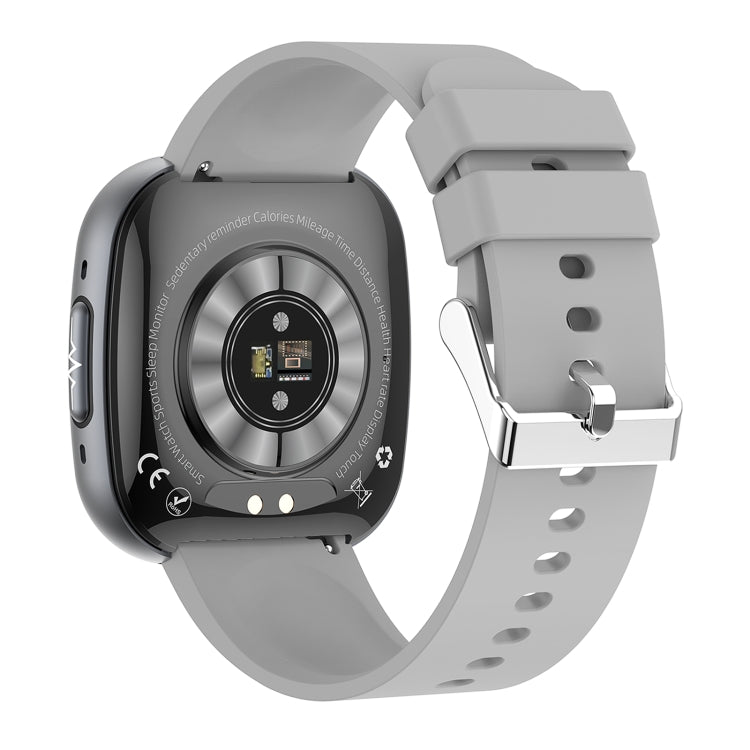 ET593 1.75 inch IPS Square Screen Smart Watch, ECG Electrocardiogram / Blood Sugar Monitoring(Grey) by bashfashion