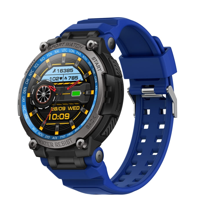 LC17 1.53 inch TFT Round Screen Sports Smart Watch, Heart Rate / Blood Oxygen / Blood Pressure(Blue) by bashfashion