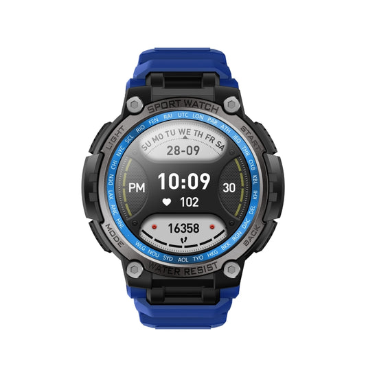 LC17 1.53 inch TFT Round Screen Sports Smart Watch, Heart Rate / Blood Oxygen / Blood Pressure(Blue) by bashfashion