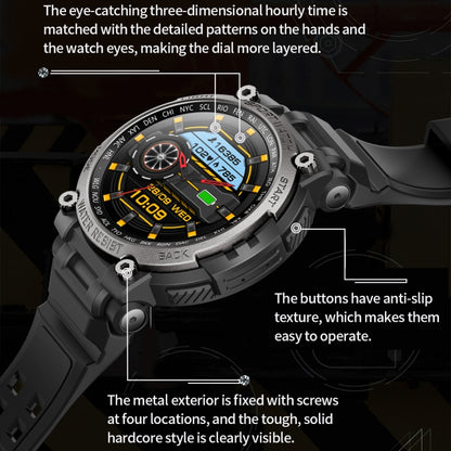 LC17 1.53 inch TFT Round Screen Sports Smart Watch, Heart Rate / Blood Oxygen / Blood Pressure(Black) by bashfashion