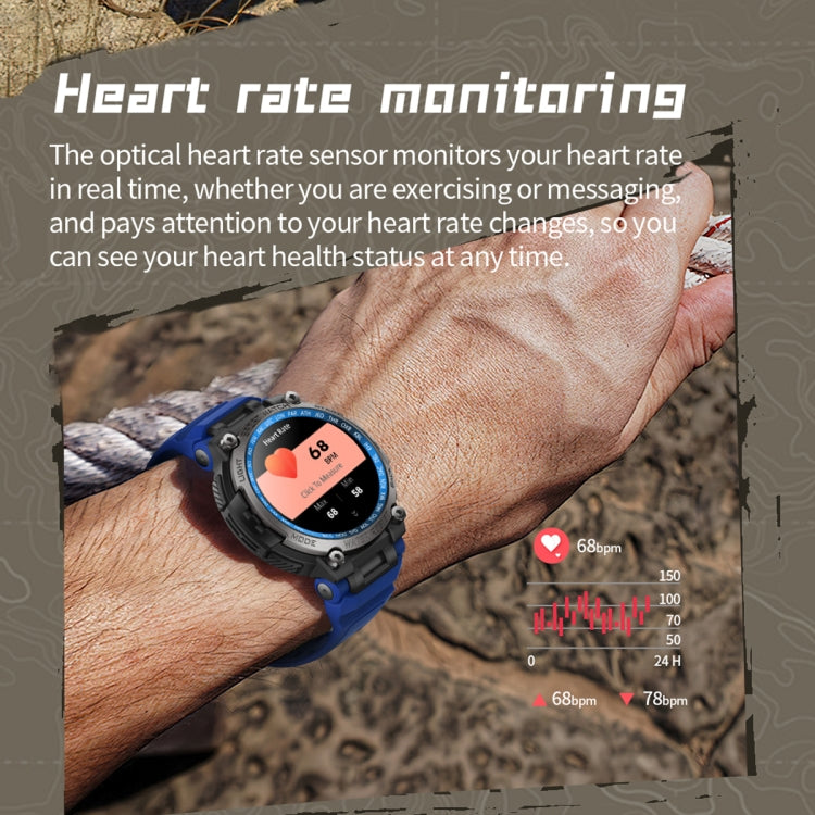 LC17 1.53 inch TFT Round Screen Sports Smart Watch, Heart Rate / Blood Oxygen / Blood Pressure(Black) by bashfashion