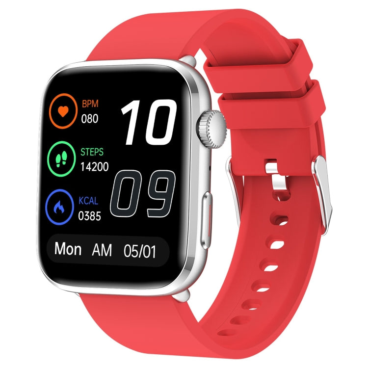 T92 1.81 inch IPS Square Screen Smart Watch, Heart Rate / Blood Oxygen / Blood Pressure(Red) by bashfashion