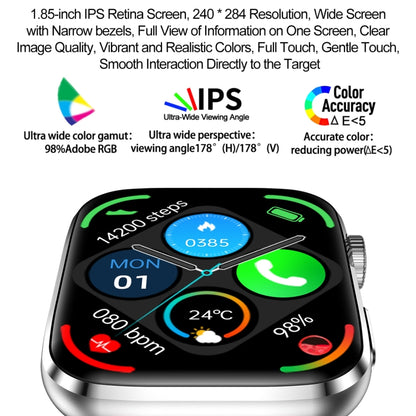 T92 1.81 inch IPS Square Screen Smart Watch, Heart Rate / Blood Oxygen / Blood Pressure(Black) by bashfashion