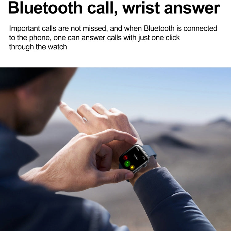 T92 1.81 inch IPS Square Screen Smart Watch, Heart Rate / Blood Oxygen / Blood Pressure(Red) by bashfashion