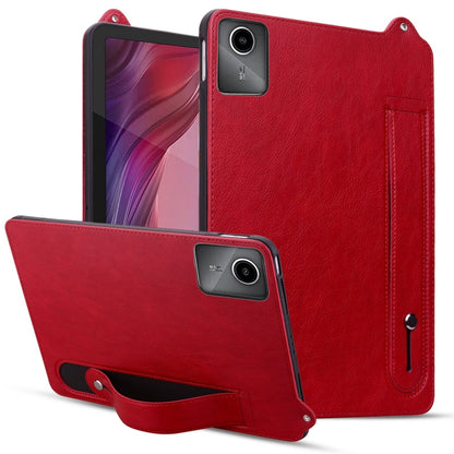 For Lenovo Tab M11 / Xiaoxin Pad 2024 TPU Leather Back Tablet Case with Wristband(Red) by bashfashion