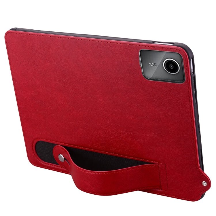 For Lenovo Tab M11 / Xiaoxin Pad 2024 TPU Leather Back Tablet Case with Wristband(Red) by bashfashion