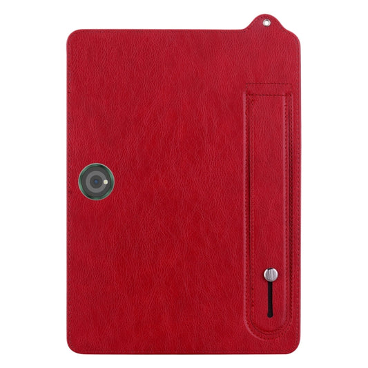 For OnePlus Pad Pro TPU Leather Back Tablet Case with Wristband(Red) by bashfashion