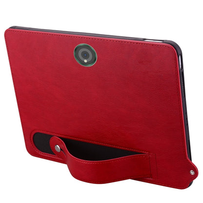 For OnePlus Pad Pro TPU Leather Back Tablet Case with Wristband(Red) by bashfashion