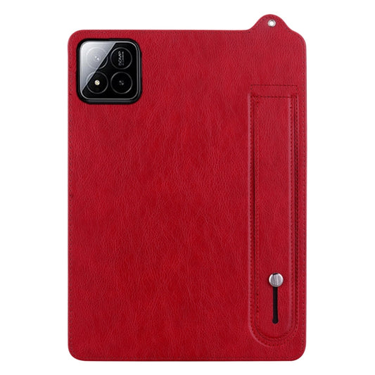 For Xiaomi Pad 8 / 8 Pro / 7 / 7 Pro TPU Leather Back Tablet Case with Wristband(Red) by bashfashion
