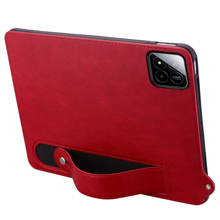 For Xiaomi Pad 8 / 8 Pro / 7 / 7 Pro TPU Leather Back Tablet Case with Wristband(Red) by bashfashion
