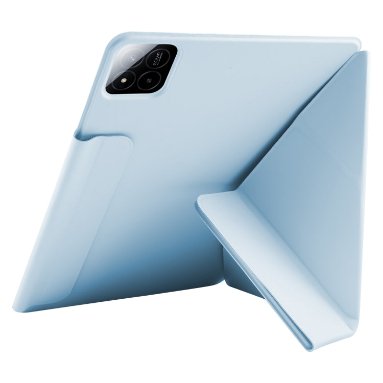 For Xiaomi Pad 7 / 7 Pro Fixed Buckle Magnetic Deformation Leather Tablet Case(Ice Blue) by bashfashion