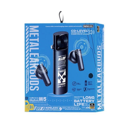 REMAX AlloyBuds M5 Metal CD Level Stereo Wireless Bluetooth Earphone(Black) by REMAX