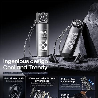 REMAX AlloyBuds M5 Metal CD Level Stereo Wireless Bluetooth Earphone(Black) by REMAX