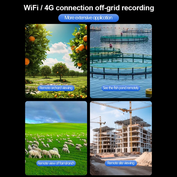 XA Series Solar 4G Version Monitoring Street Light Outdoor HD Camera, Memory:No SD Card by bashfashion
