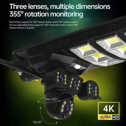 XA Series Solar 4G Version Monitoring Street Light Outdoor HD Camera, Memory:No SD Card by bashfashion